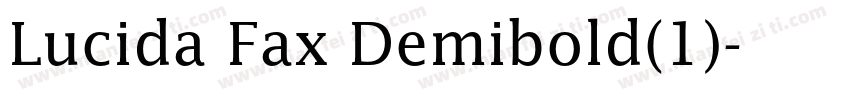 Lucida Fax Demibold(1)字体转换